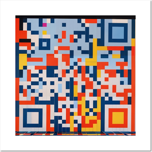 RickRoll QR Code Abstract Painting Wall Art by ravel.live